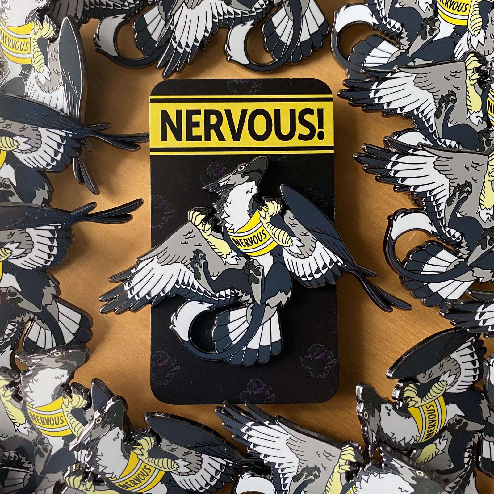 NERVOUS! Gryphon Enamel Pin