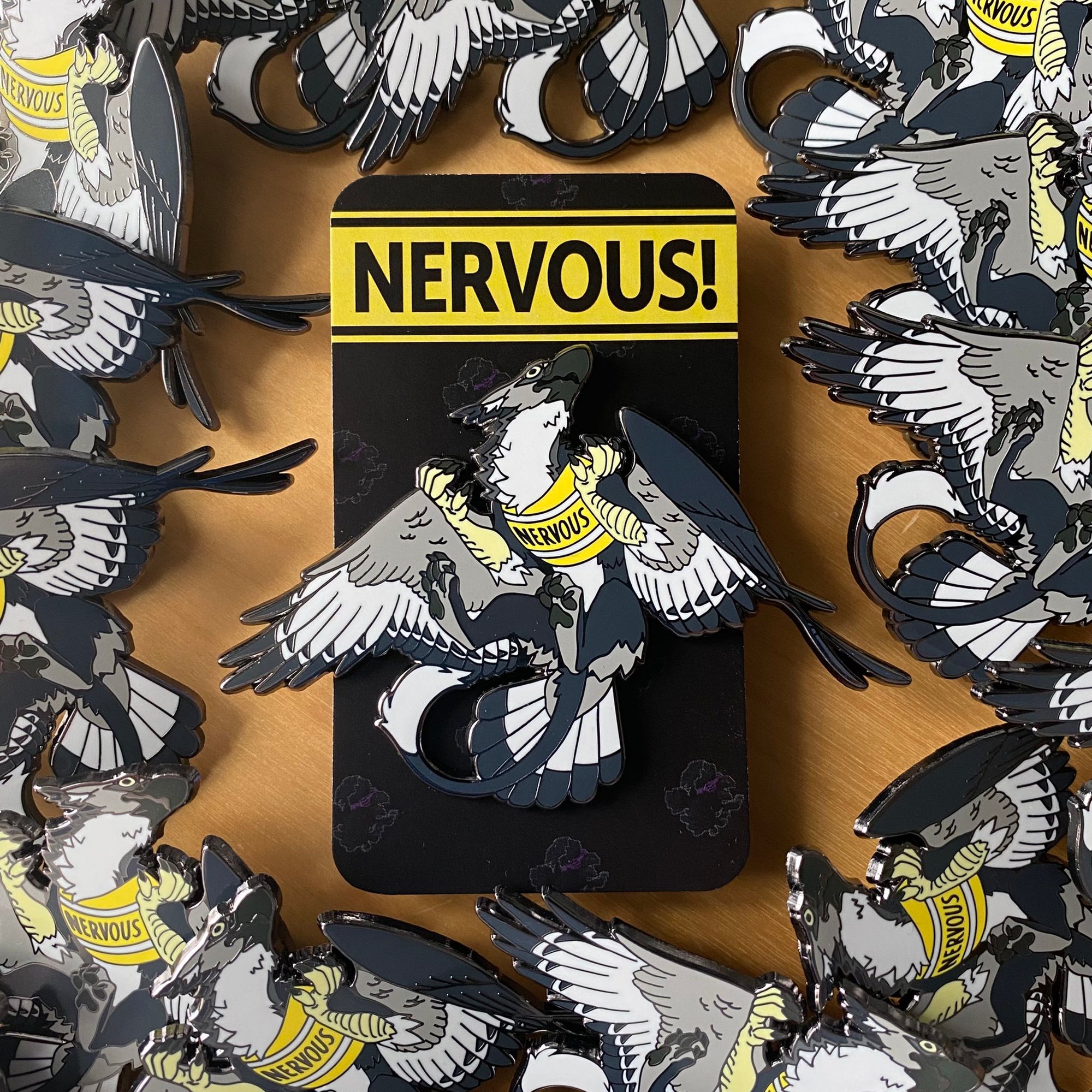 NERVOUS! Gryphon Enamel Pin