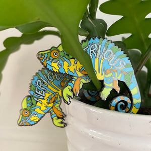 NERVOUS! Chameleon Enamel Pin