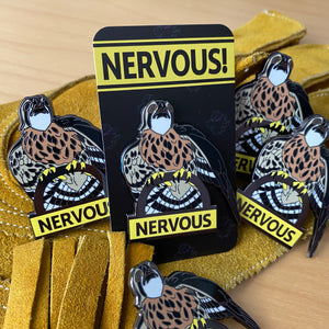NERVOUS! Falcon Enamel Pin