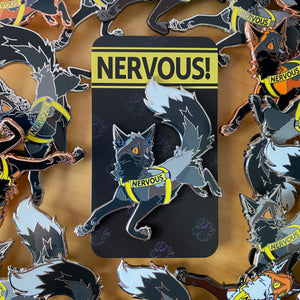 NERVOUS! Fox Enamel Pin