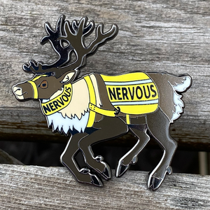 NERVOUS! Caribou Enamel Pin