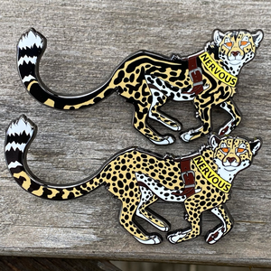 NERVOUS! Cheetah Enamel Pin