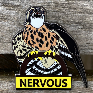 NERVOUS! Falcon Enamel Pin