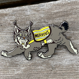 NERVOUS! Lynx Enamel Pin